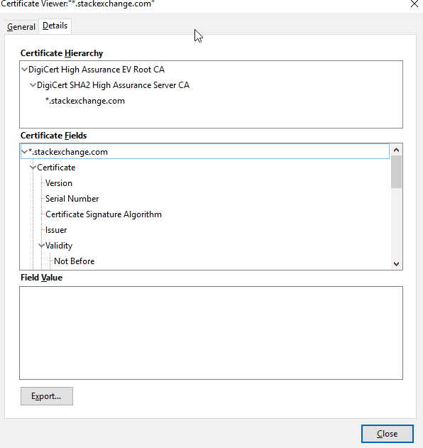stack exchange ssl