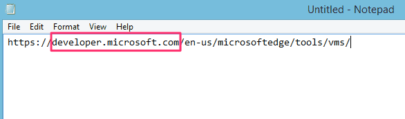 Microsoft Virtual Machine download link