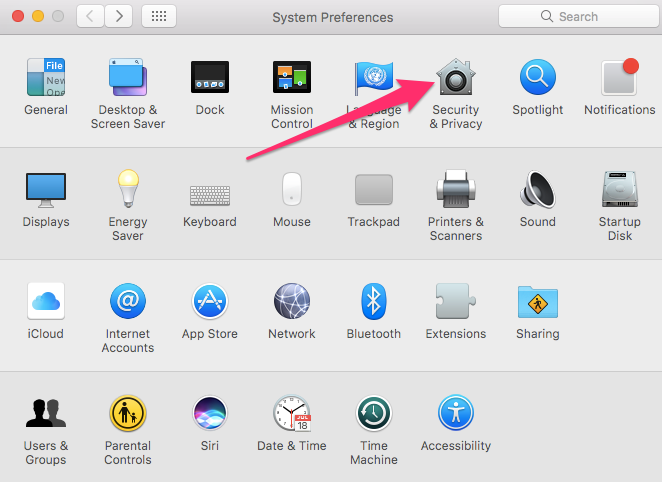 macos security and privacy icon