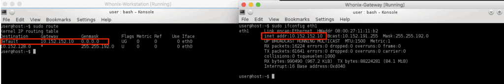 whonix workstation and gateway routing