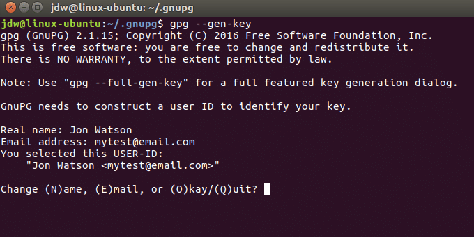 Ubuntu GPG first run