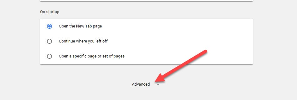 chrome advanced settings