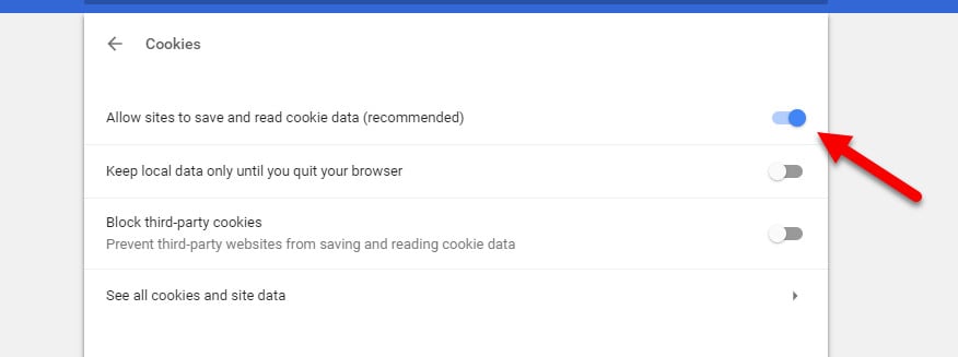chrome cookie save data