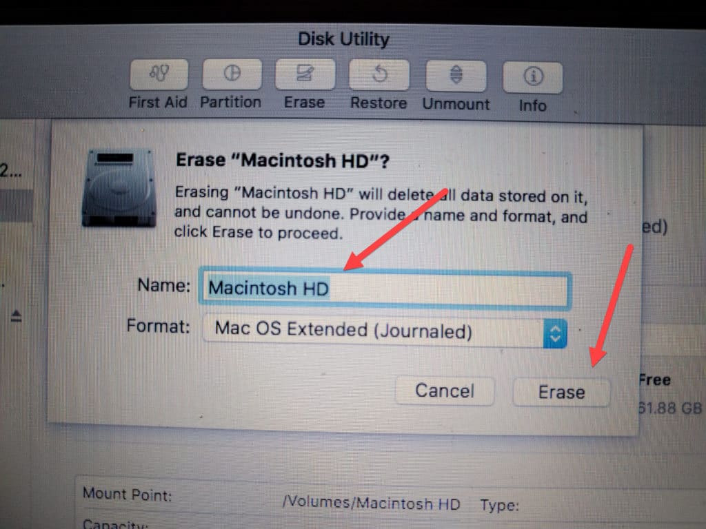 secure erase osx confirmation
