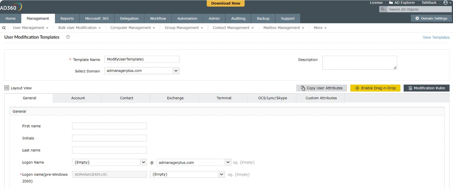 ManageEngine Ad360 Access Rights Management
