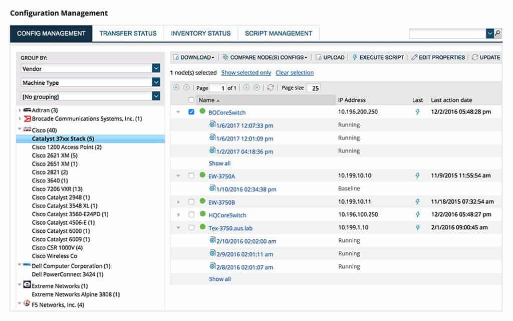 SolarWinds Network Configuration Manager