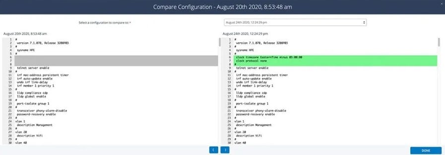 Auvik Configuration Comparisons