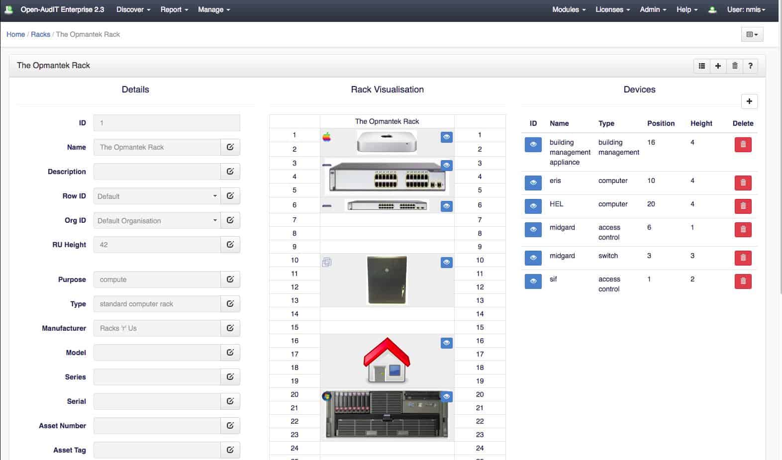 FirstWave Open-AudIT Racks