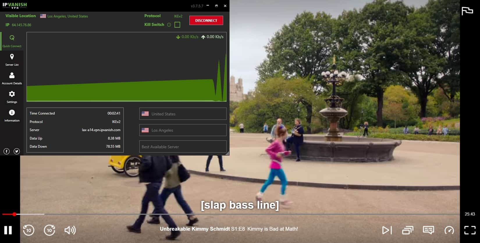 IPVanish werkt met Netflix