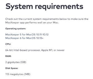 MacKeeper - System Requirements