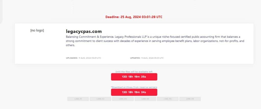 legacy professionals lockbit ransomware
