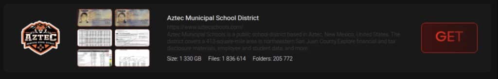 Interlock lists Aztec Schools to its website.